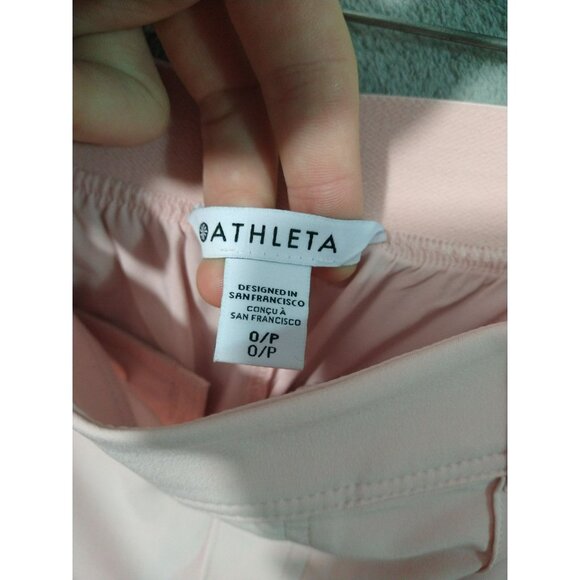 Athleta Pants Womens 0 Petite Pink Vienna Cargo Mid Rise Stretch Pull On - Picture 7 of 9